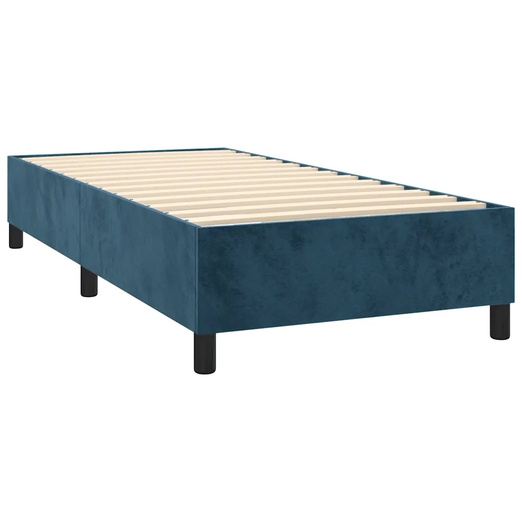 Letto a Molle con Materasso e LED Blu Scuro 100x200 cm 3136351