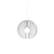 Sospensione Moderna Space Collection Polilux ® Trasparente E Metallo Cromo E27