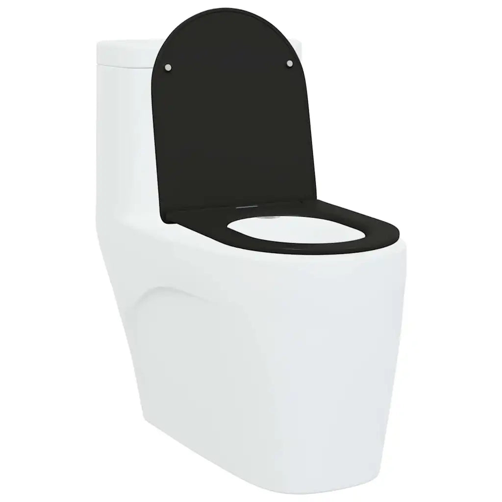 Sedile del WC Nero 47 x 36 x 3,4 cm Duroplast 42002368