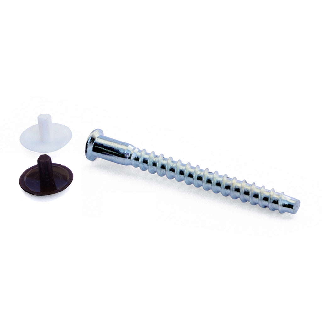 Viti di collegamento impronta esagonale + tappi - Ã˜ 7 x 38 mm. - 16 pz.