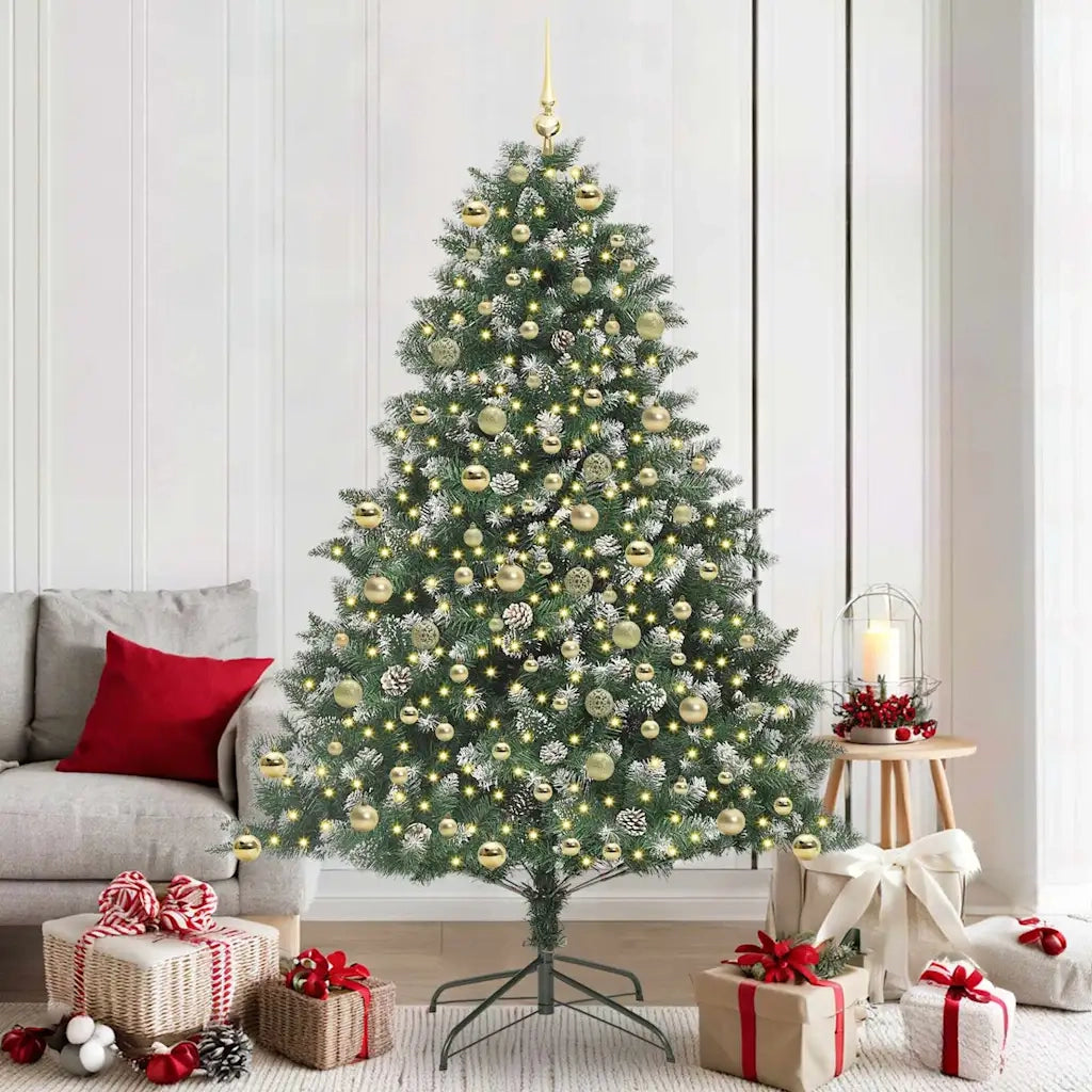 Albero di Natale artificiale con 300 LED Verde 210 cm