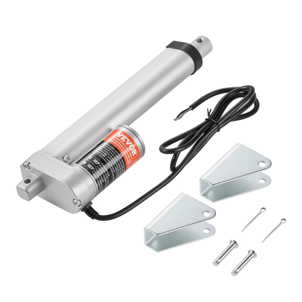 Attuatore lineare elettrico 12V OK648-1500N corsa 150 mm 1500N in lega di alluminio IP54 con staffa per automazione fai da te