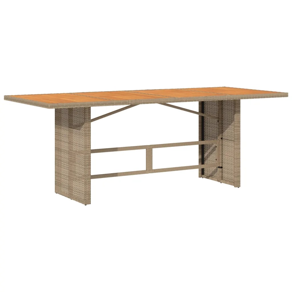 Set da Pranzo da Giardino 7 pz con Cuscini Beige in Polyrattan 3213145