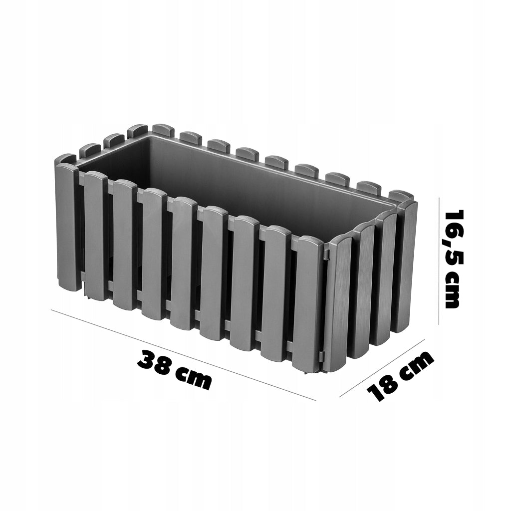 Vaso da fiori per balcone KADAX 38x18x16,5 cm Grigio