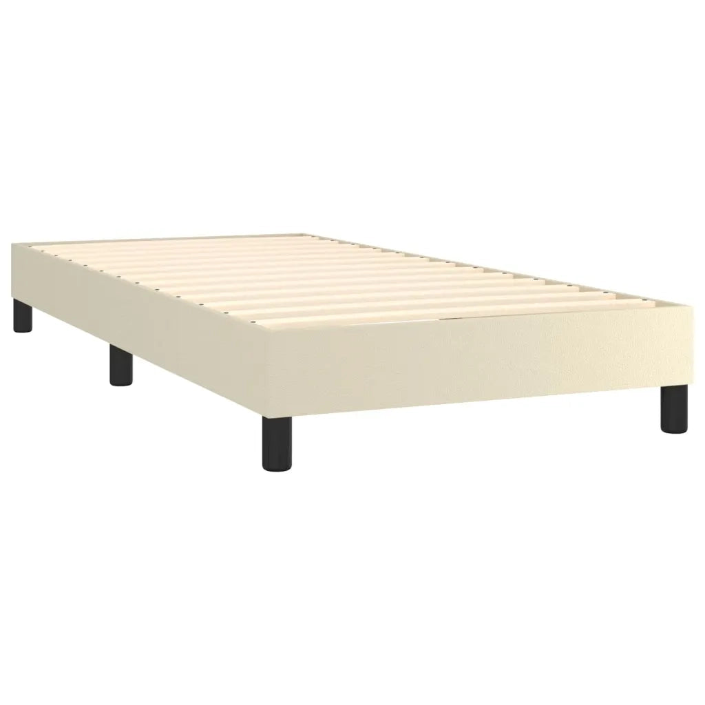 Giroletto a Molle con Materasso e LED Crema 100x200 cm