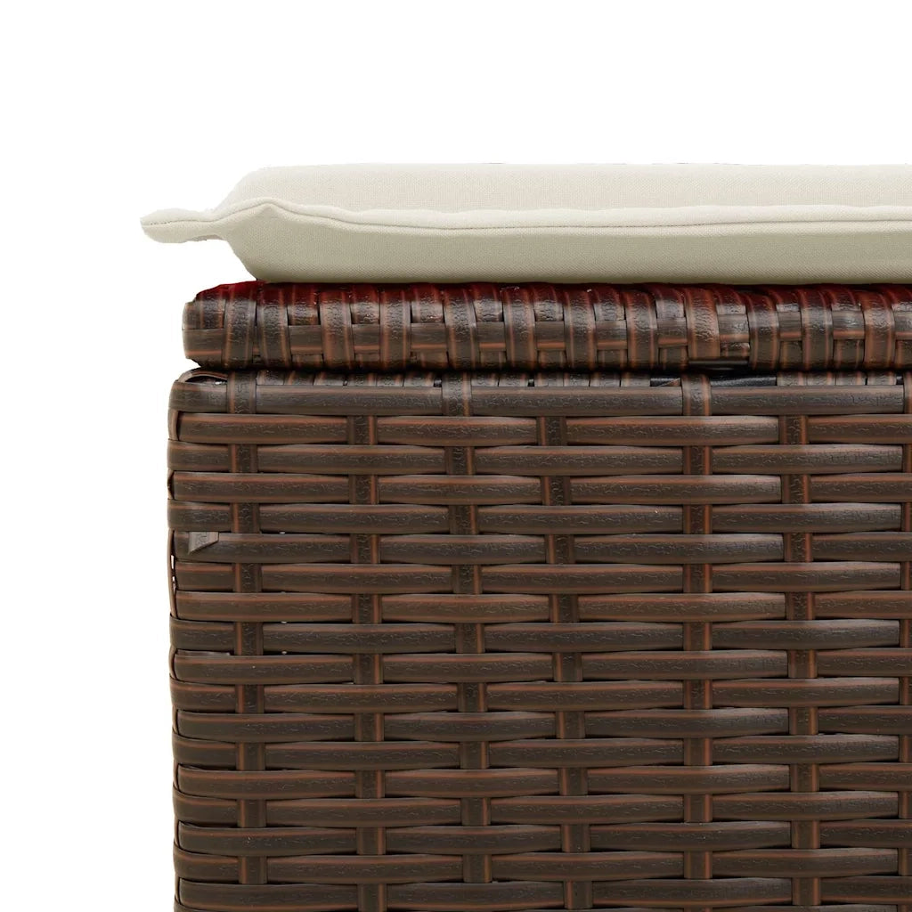 Set Divani da Giardino 7 pz con Cuscini Marrone in Polyrattan 3326674