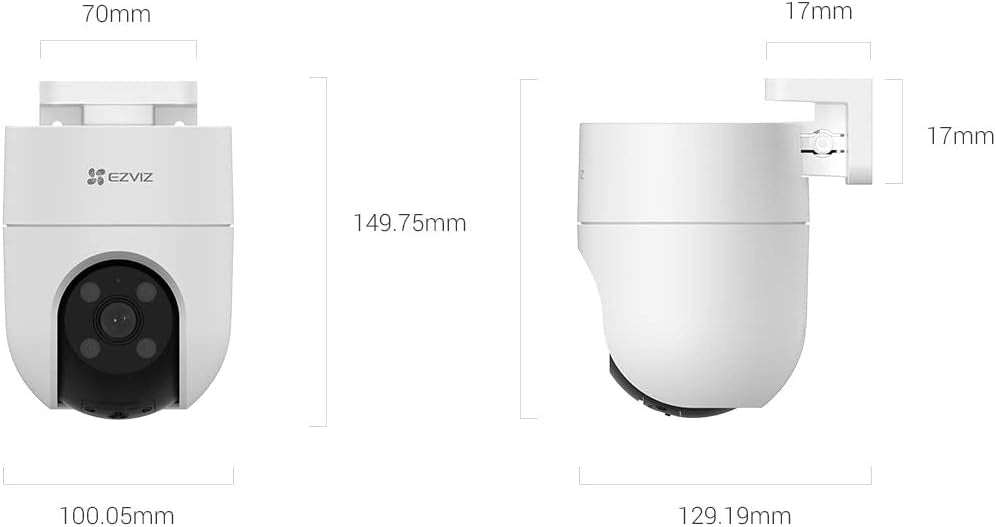 EZVIZ CS-H8c 2K Telecamera WiFi Motorizzata da Esterno 3MP AI Visione a Colori 360°