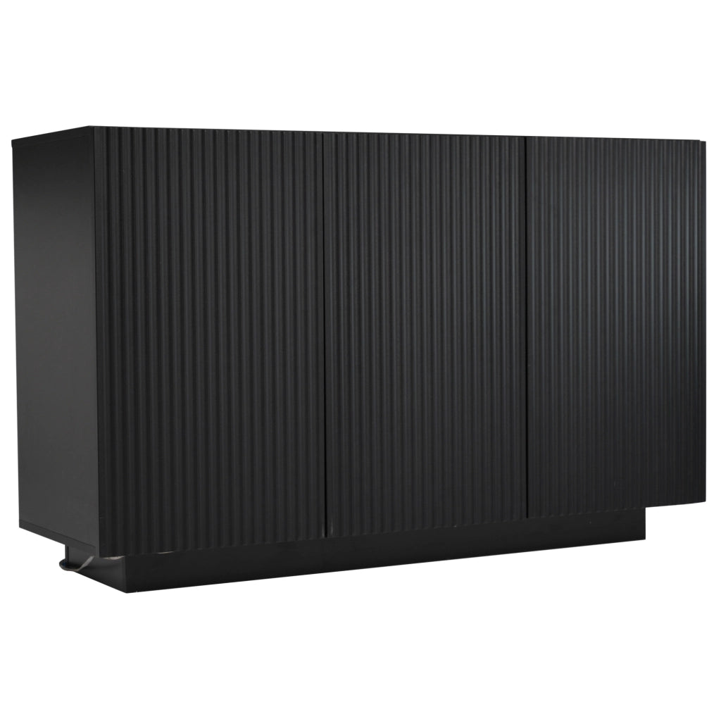 Sideboard LED nero 120 cm in MDF con controllo Bluetooth