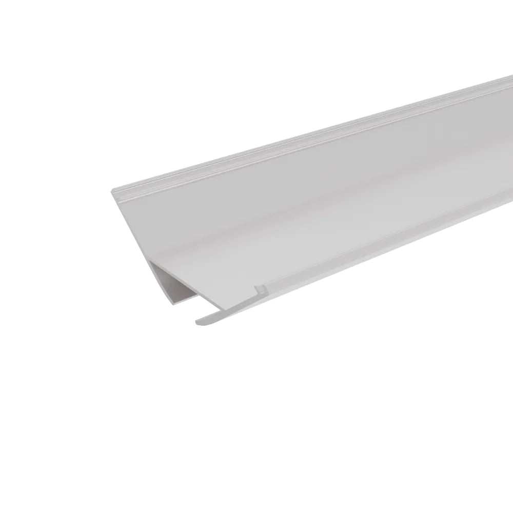 Profilo angolare in alluminio silver 1mt per doppia striscia led