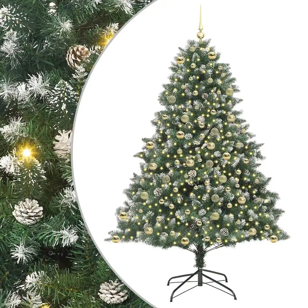 Albero di Natale artificiale con 300 LED Verde 210 cm