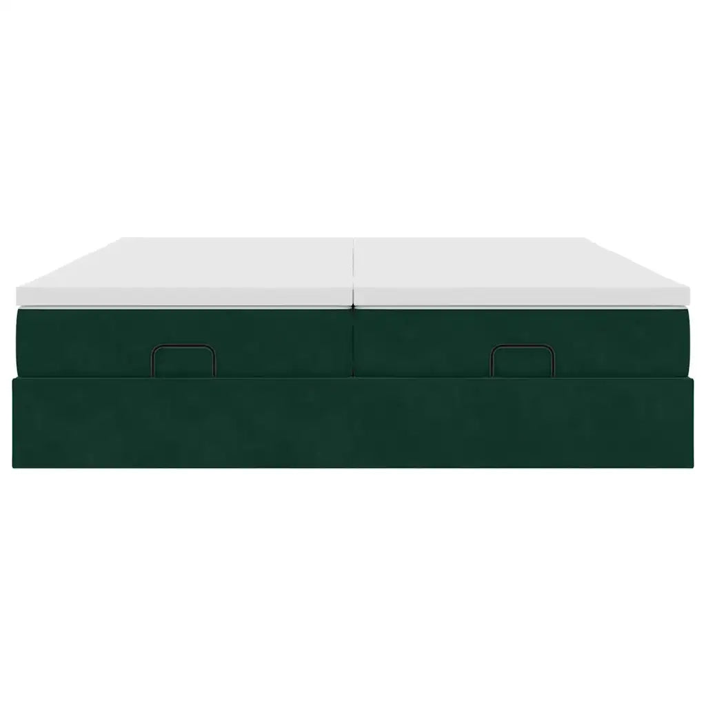 Struttura Letto Pouf con Materassi 160x200 cm Velluto