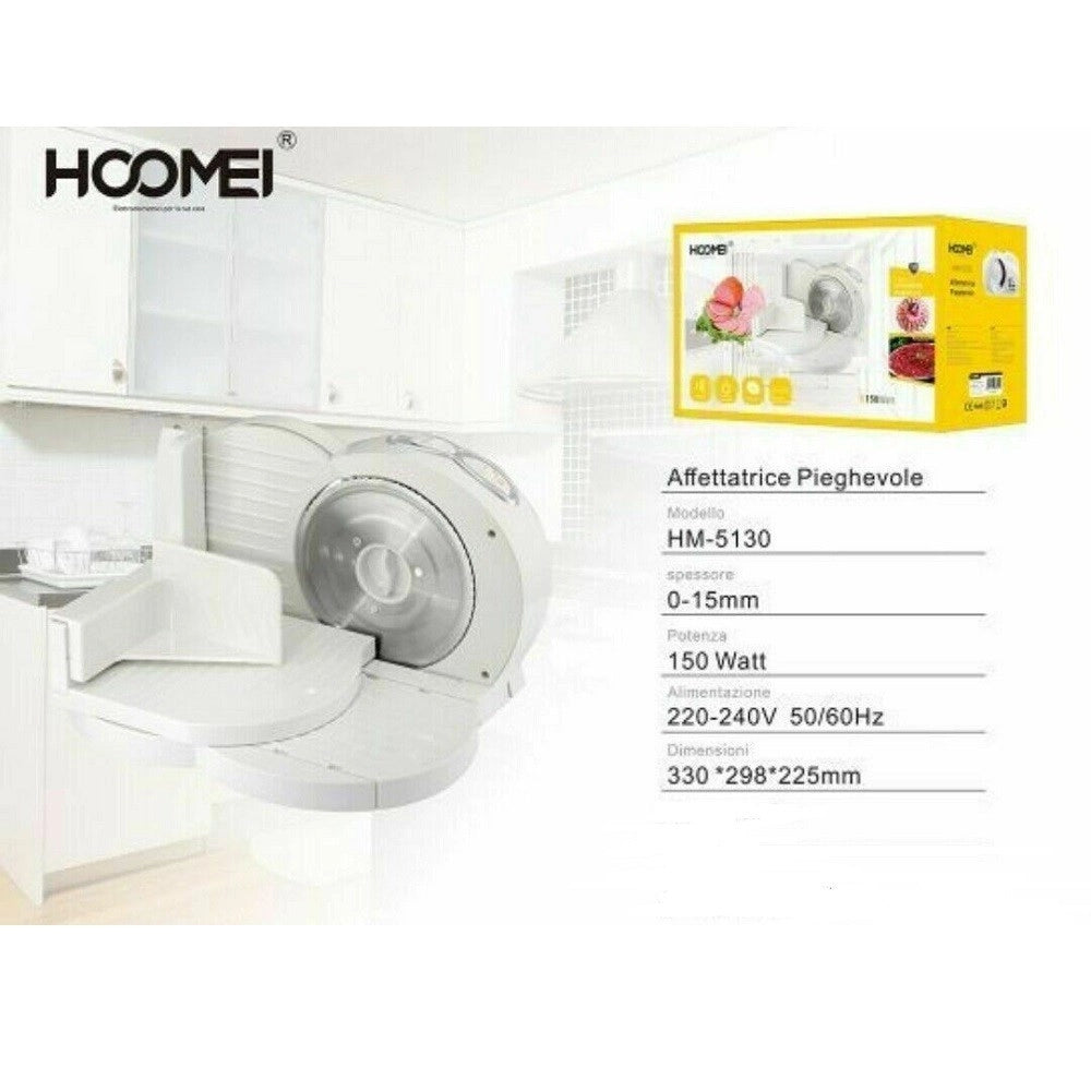 Trade Shop - Affettatrice Pieghevole Professionale 150w Lama 150 Mm Inossidabile Hm-5130 -