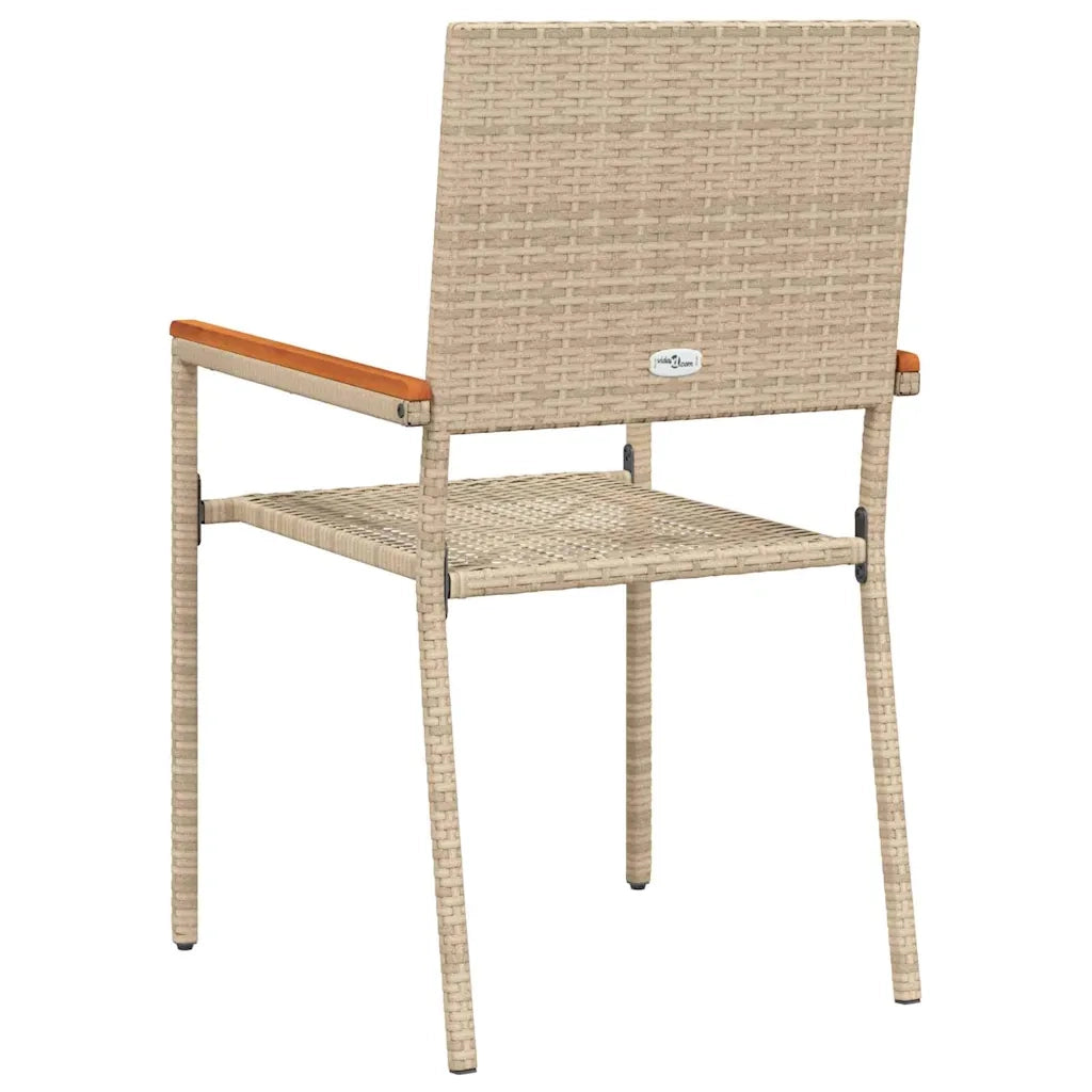 Sedie impilabili da giardino 4 pcs Crema e Marrone 3403063