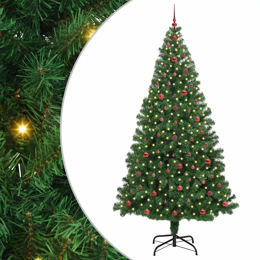 Albero di Natale artificiale con 300 LED Verde 240 cm