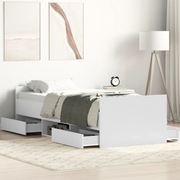 Giroletto con Testiera e Pediera Bianco 100x200 cm