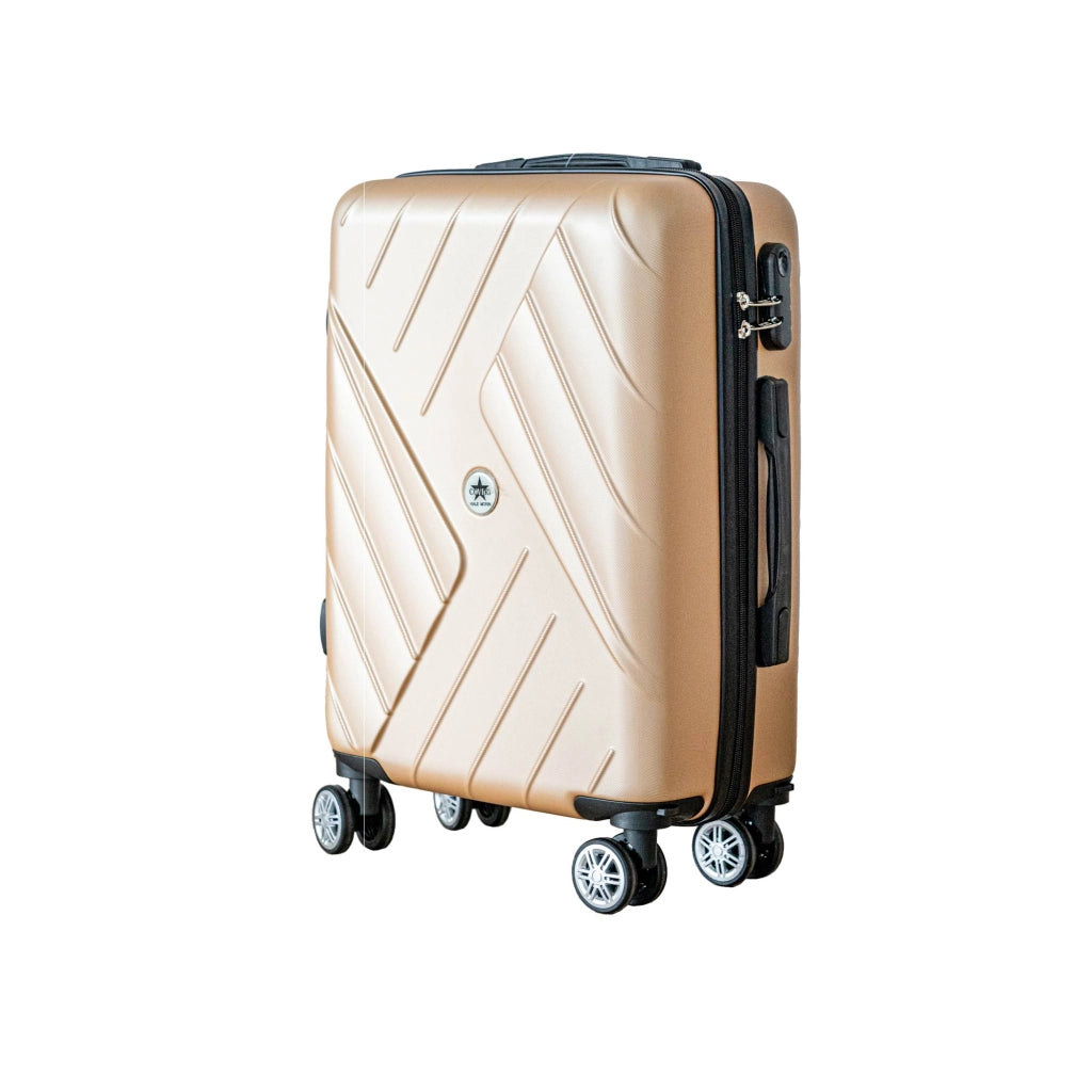 COVERI Trolley Bagaglio Mano Rigido 38x56x23 Piccolo Ultraleggero Valigia In Abs Con 4 Ruote Removibili Manico Chiusura Di Sicurezza Per Compagnie Low Cost Economy Zaino Da Viaggio Basilea-Ororosa