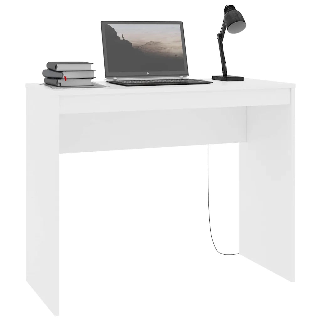 Scrivania Bianca 90x40x72 cm in Legno Multistrato 800378