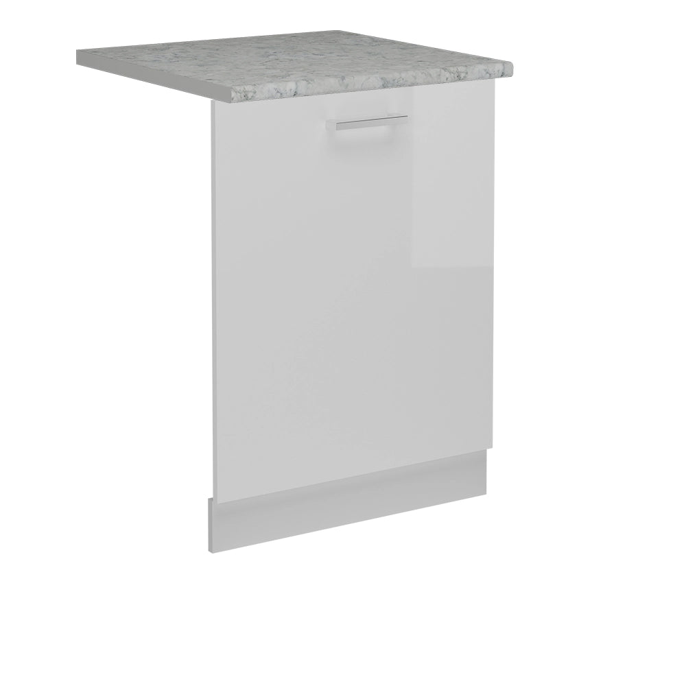 Pannello frontale R-Line Bianco lucido/Bianco 60 cm, PL Marmo Vicco