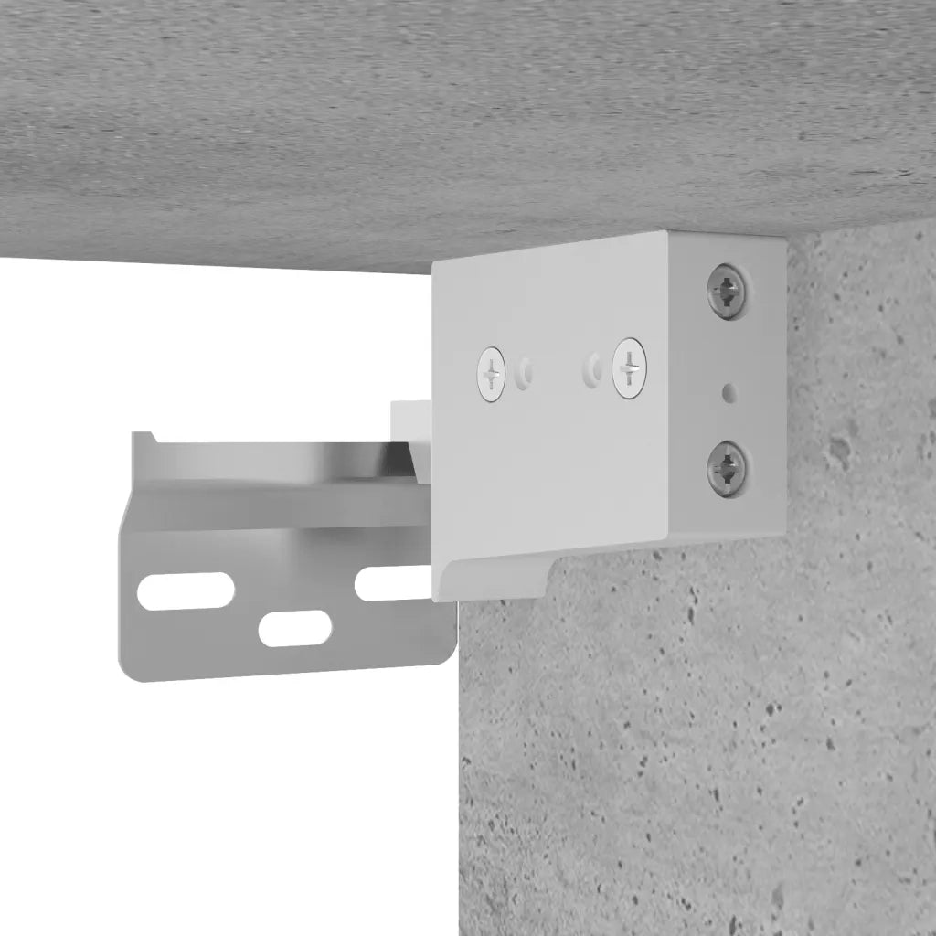 Mobile a Parete Grigio Cemento 34,5x34x90 cm 828856