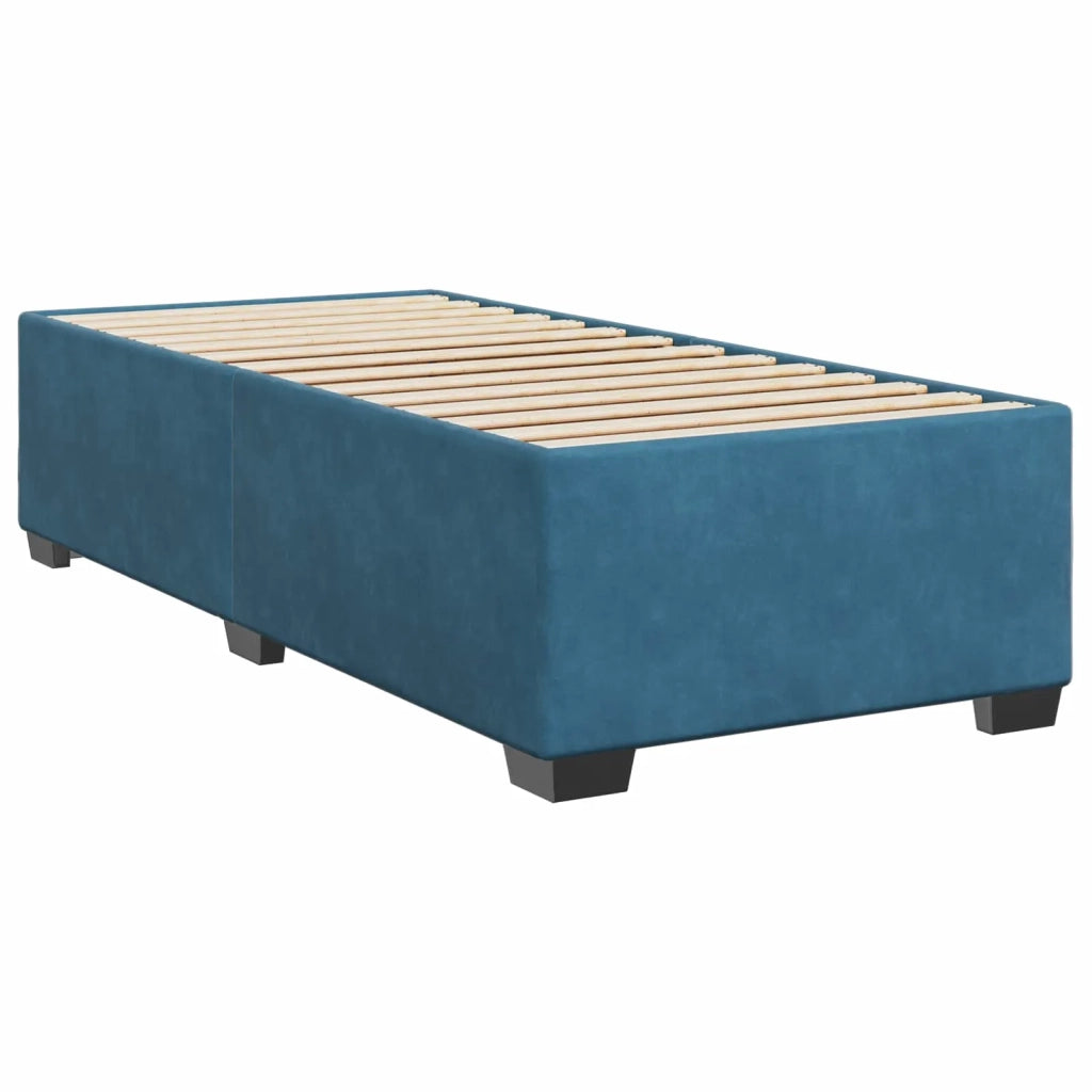 Letto con Box Spring, Materasso e LED Blu 100 x 200 cm Velluto 3452124
