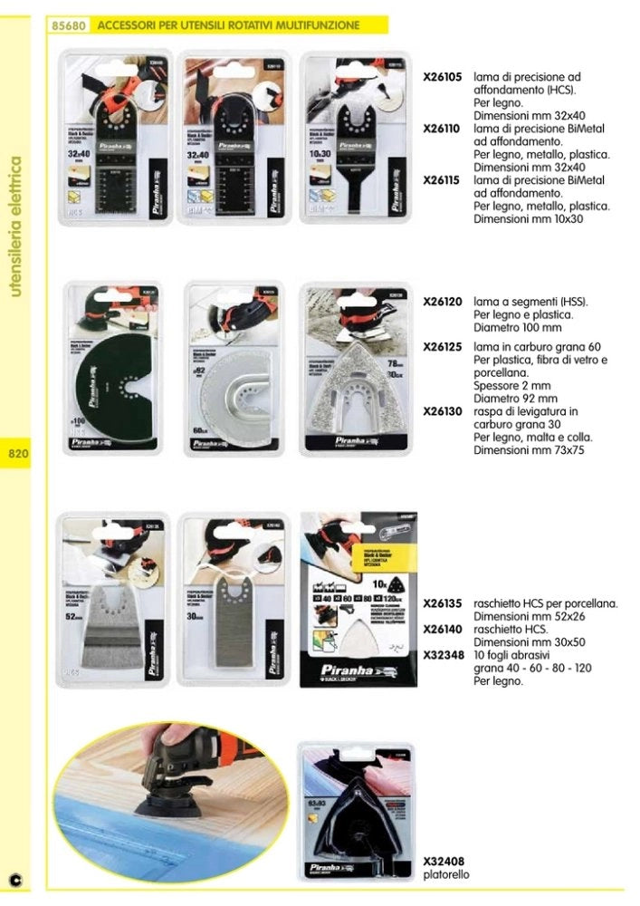 1pz piranha/stanley sta26120 lama a segmenti mm 100 x mt300 cod:ferx.92665
