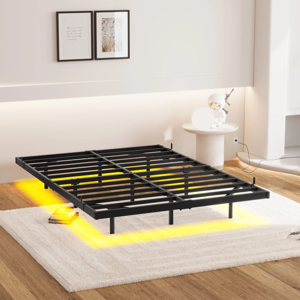 letto a sospensione metallo nero 120 x 200 cm