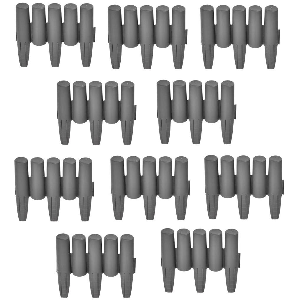 Bordure per Aiuola Espot in set di 60 blocchi - Lunghezza tot 16,2 m - Grigio Scuro casa.pro