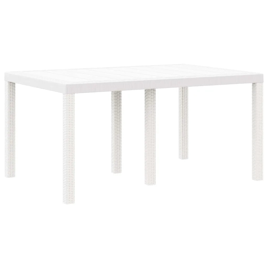 Set da Pranzo per Giardino 5 pcs Bianco Rattan Polt 3378704