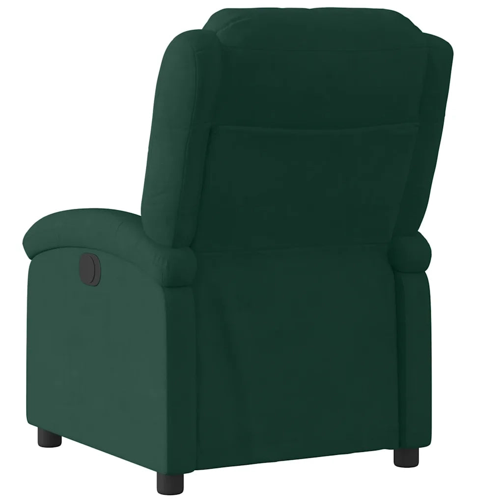 Poltrona Reclinabile Verde Scuro in Velluto 371799