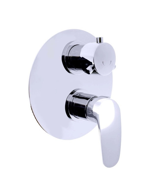 Miscelatore doccia incasso con deviatore AMUR in ottone cromato