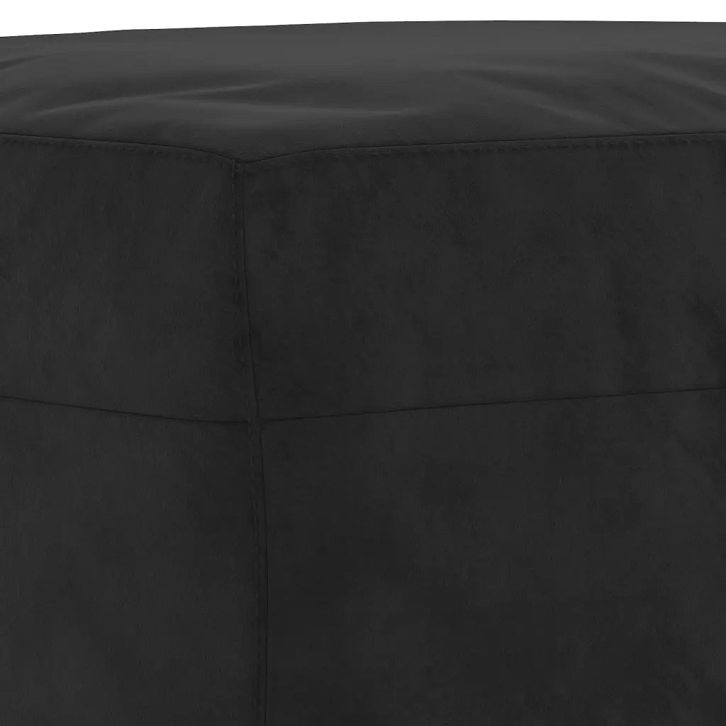 Set di Divani 4 pz con Cuscini Nero in Velluto