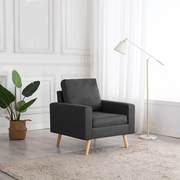 Poltrona Grigio Scuro in Tessuto 288694