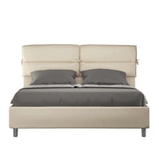 Letto Matrimoniale 160x210 cm con Rete e Contenitore Nandy Tortora