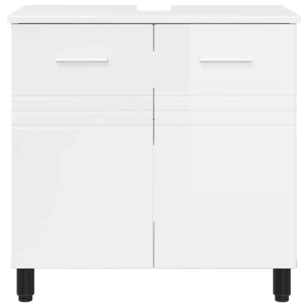 Mobiletto da bagno Bianco Lucido 60 x 35 x 60 cm 889409