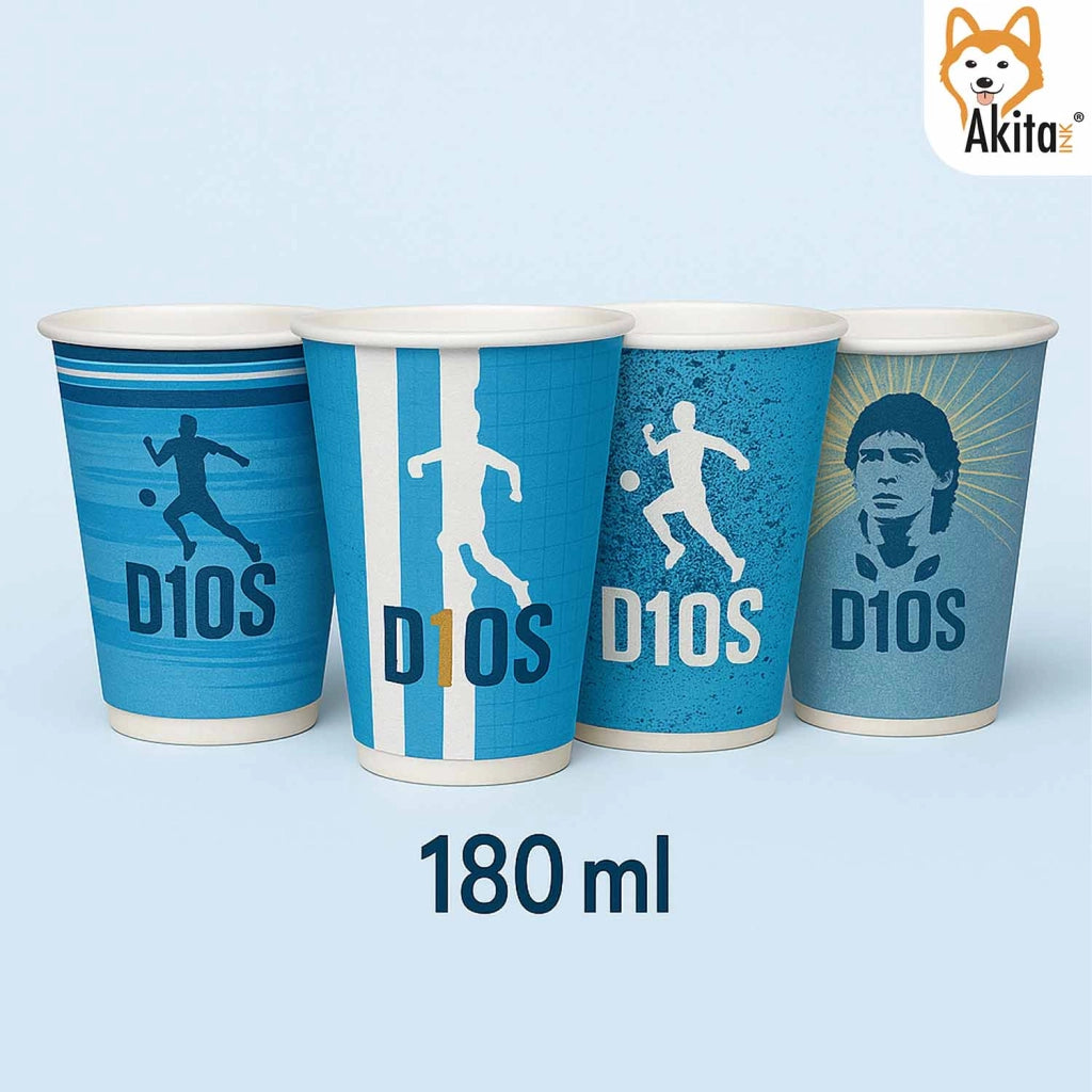 Akitaink Bicchieri D10S 180 ml 1000 Pezzi Monouso Calcio