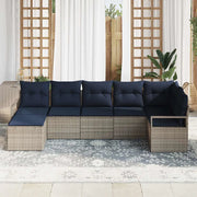 Set di divani 7 pcs Grigio polyrattan 3346475