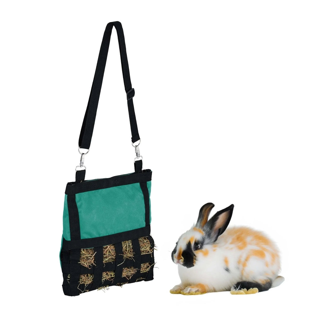 Pratico sacchetto per fieno sospeso per piccoli animali 30 x 30 x 1,5 cm in cotone crema 13_0014036