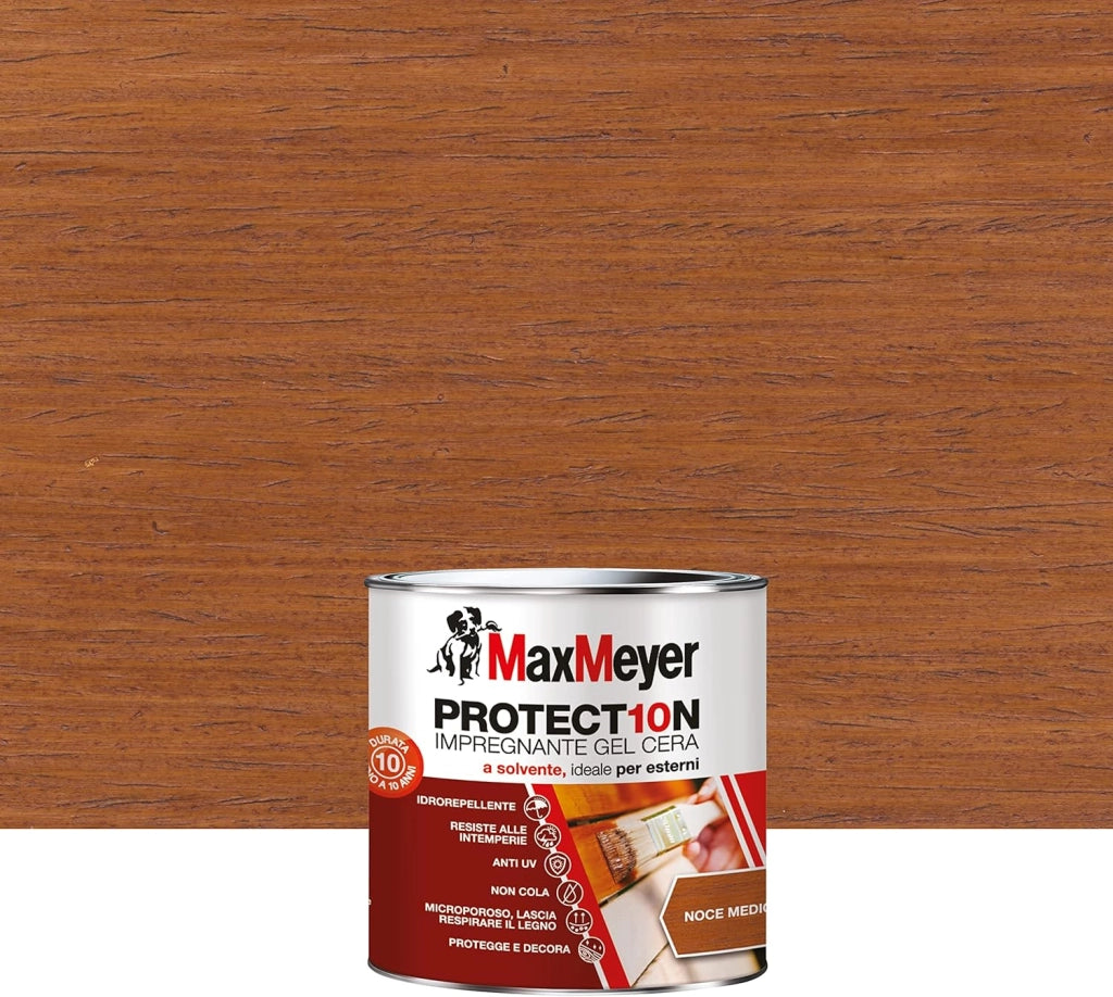 Impregnante Protettivo Legno All'acqua, Noce Medio, 0.75L