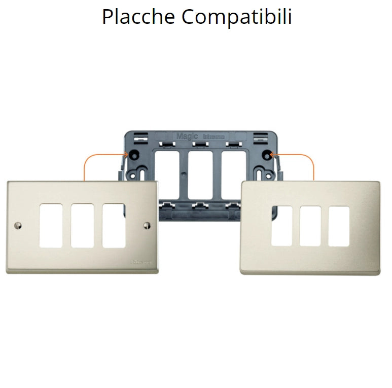 Supporto scatola rettangolare 1 modulo serie bticino magic 500s/13