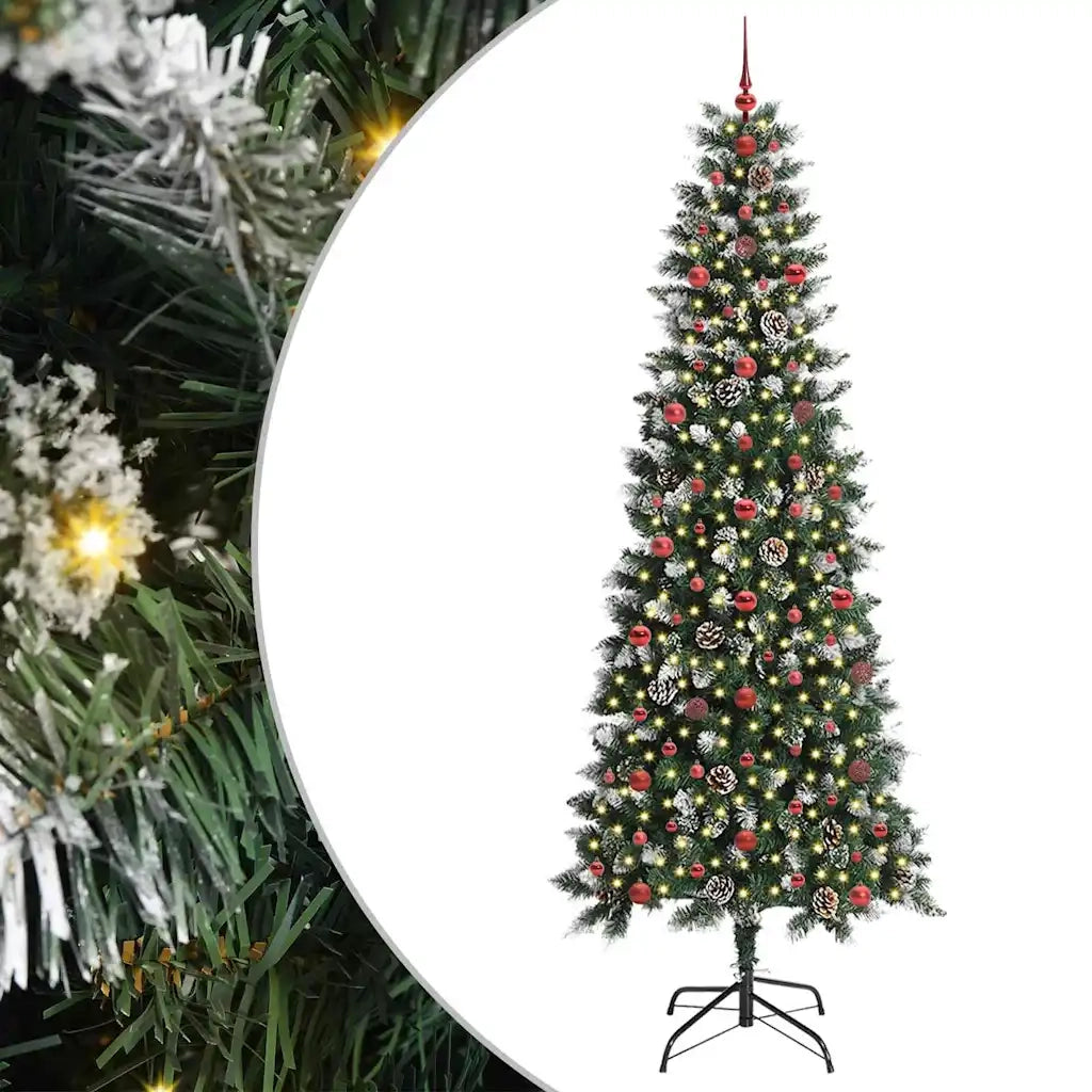 Albero di Natale artificiale con 300 LED Verde 240 cm
