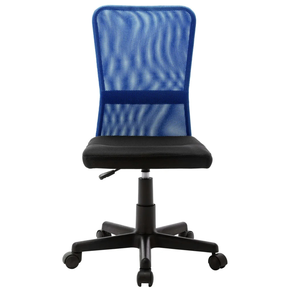 Sedia da Ufficio Nero e Blu 44x52x100 cm in Tessuto a Rete 289511