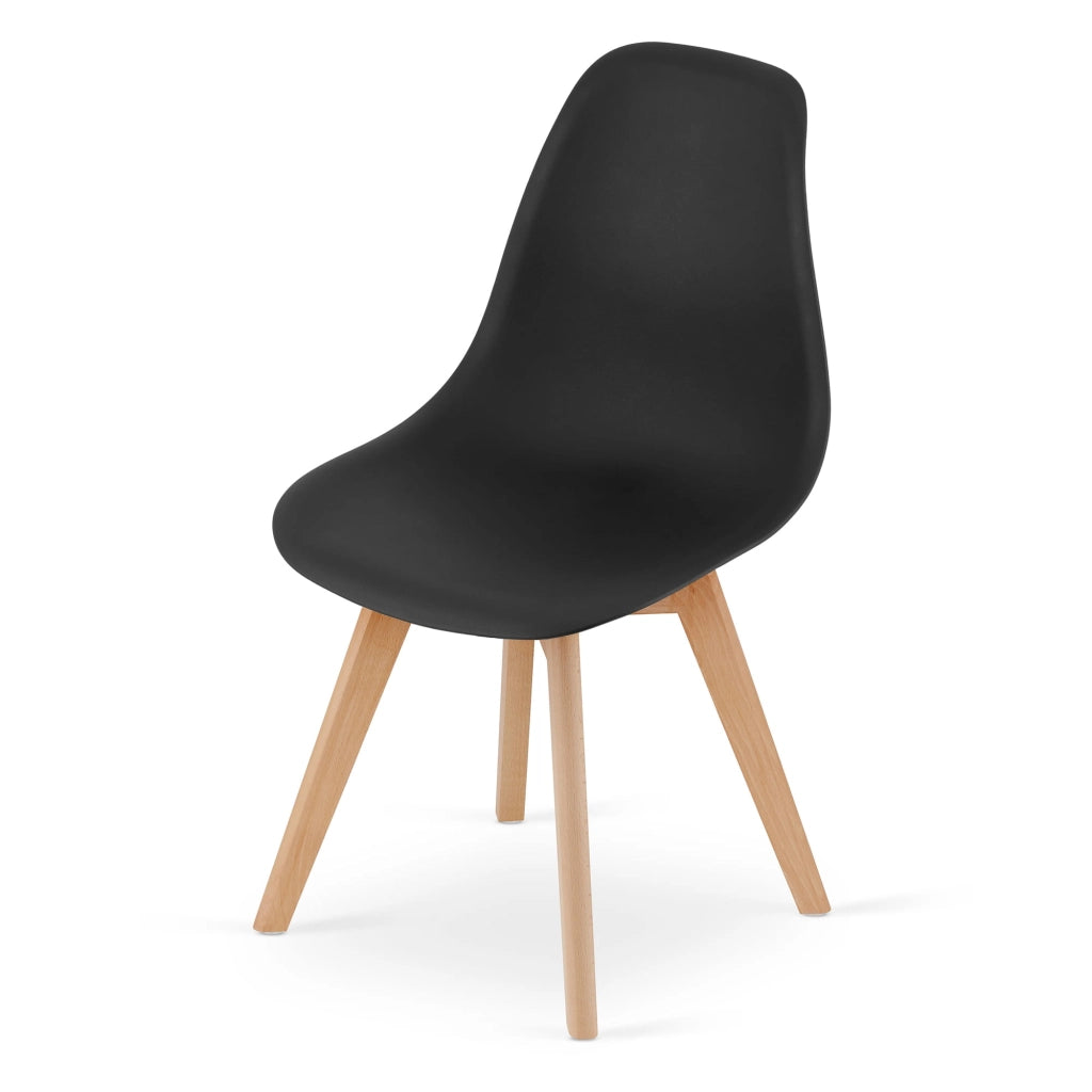 Sedia VALORA KITO - Sedie da pranzo ergonomiche nere x4