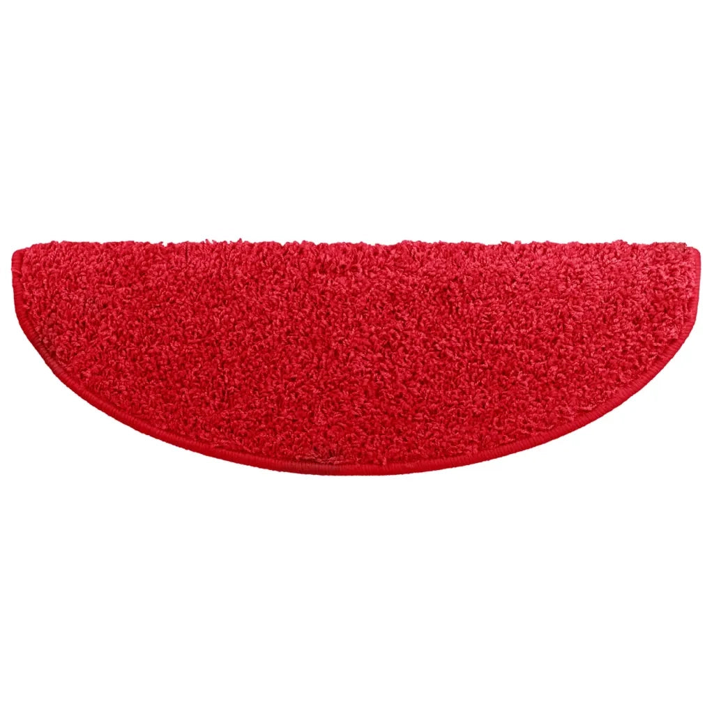 Tappetini per scale 10 pz 65x21x4 cm rossi semicircolari grandi 149813