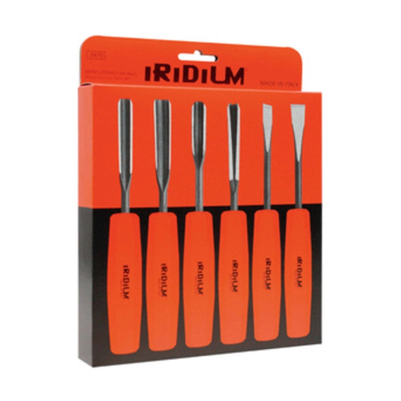 SET 6 SGORBIE CROMO VANADIO P/LEGNO IRIDIUM- CORRADI- 1,0 confezione
