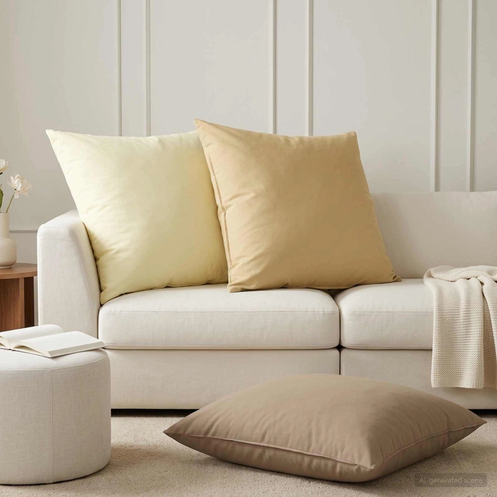 Cuscino con cuscino HEERLEN 2 pz Beige Poliestere 928415