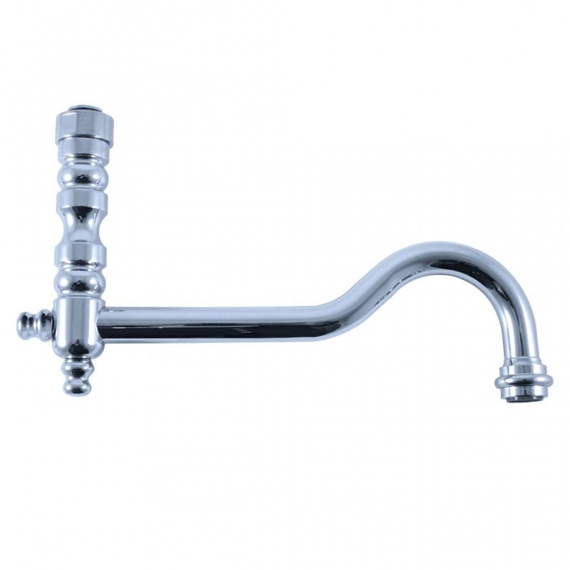 Miscelatore lavello MORAVA RETRO con braccio girevole in ottone cromato