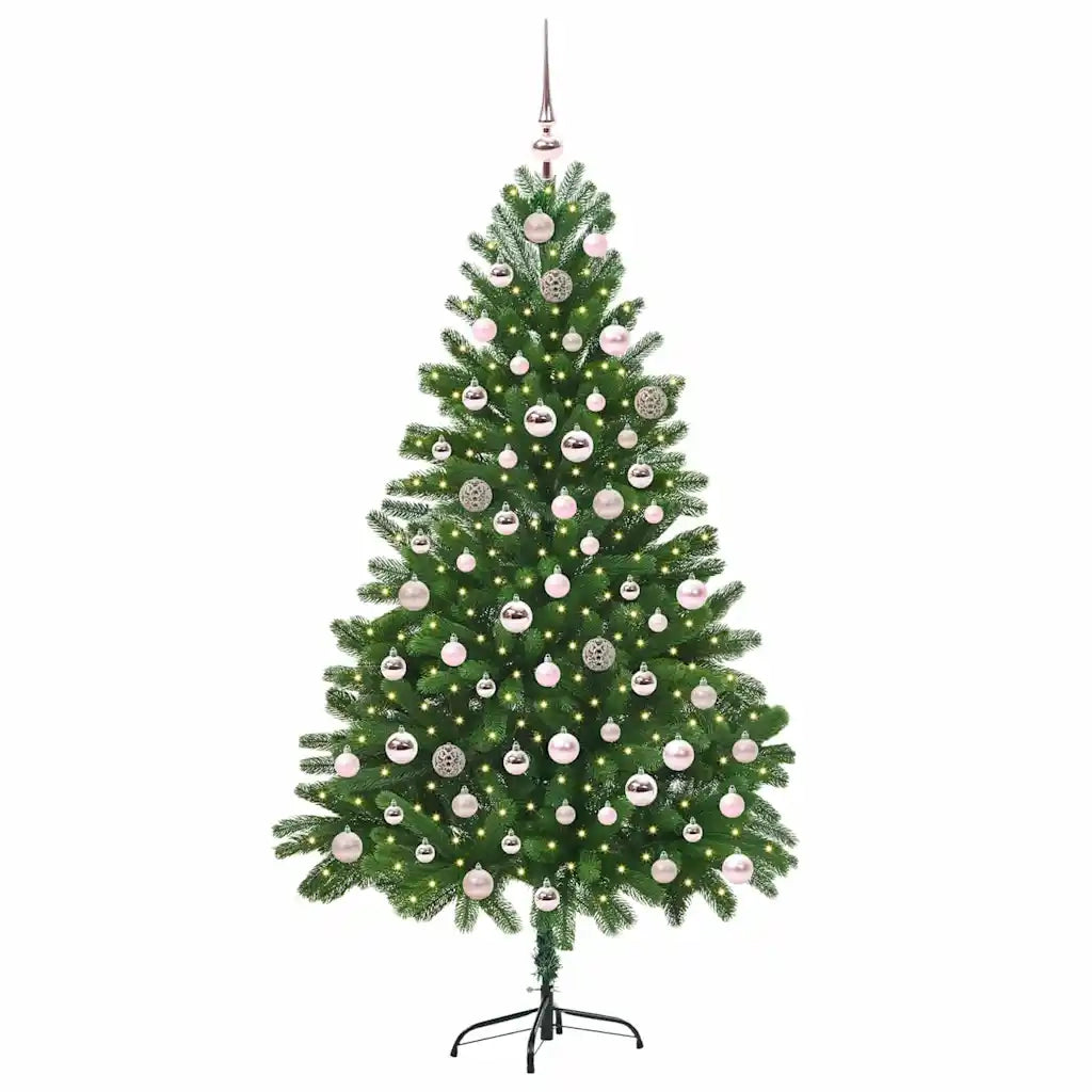 Albero di Natale con 300 LED con supporto Verde 210 cm PE