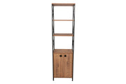 Libreria in legno "Tervel" - 49 x 30 x 180 cm - Marrone