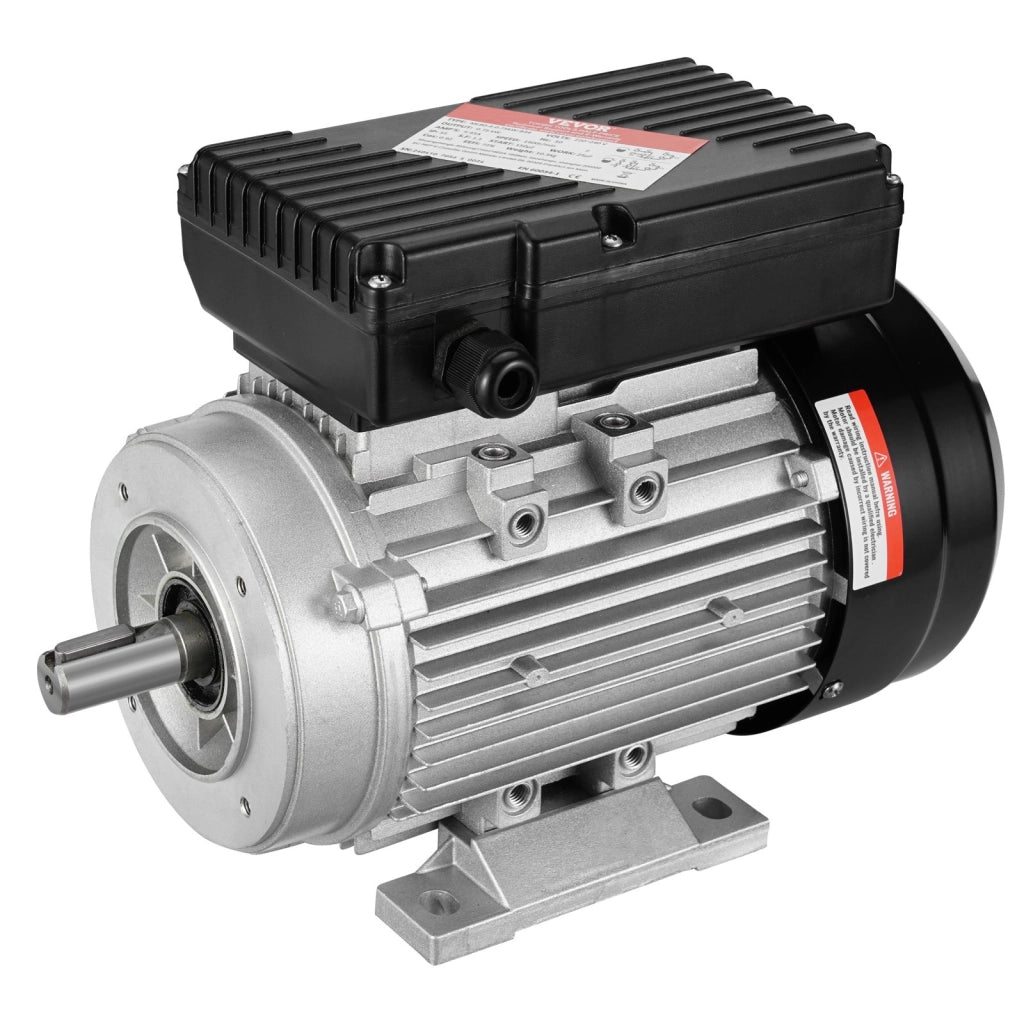 Motore Elettrico Monofase 0,75KW 1400 Giri/min CA 220-240V Telaio B34 Albero 19mm Robusto per Compressore Officina