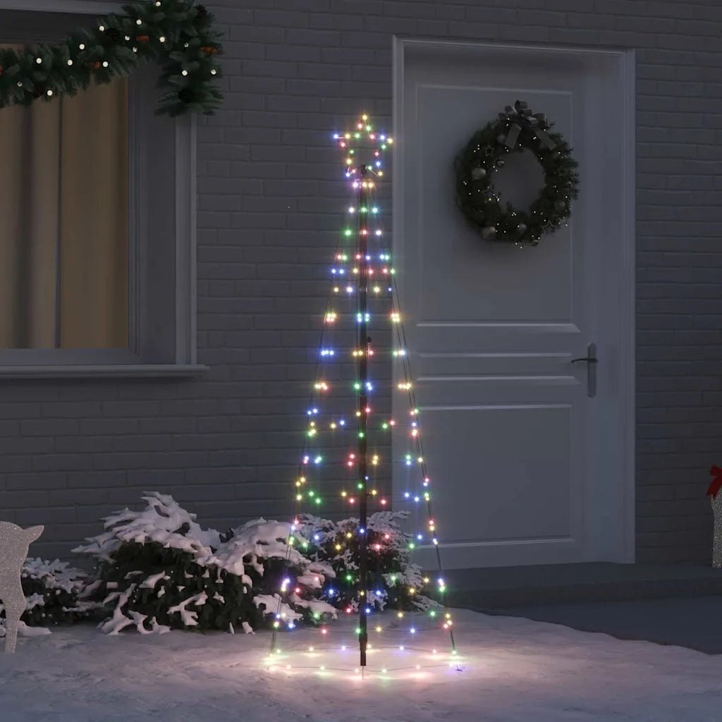 Albero di Natale | Decorazioni natalizie LED con picchetti per il terreno 250 cm Ferro